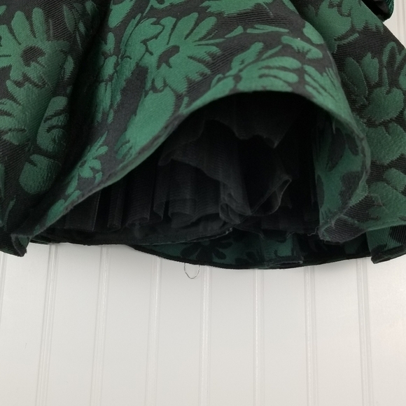 David Charles Girls 2 YRS Green Brocade Dress Jacquard Special Occasion Holiday - Picture 8 of 15